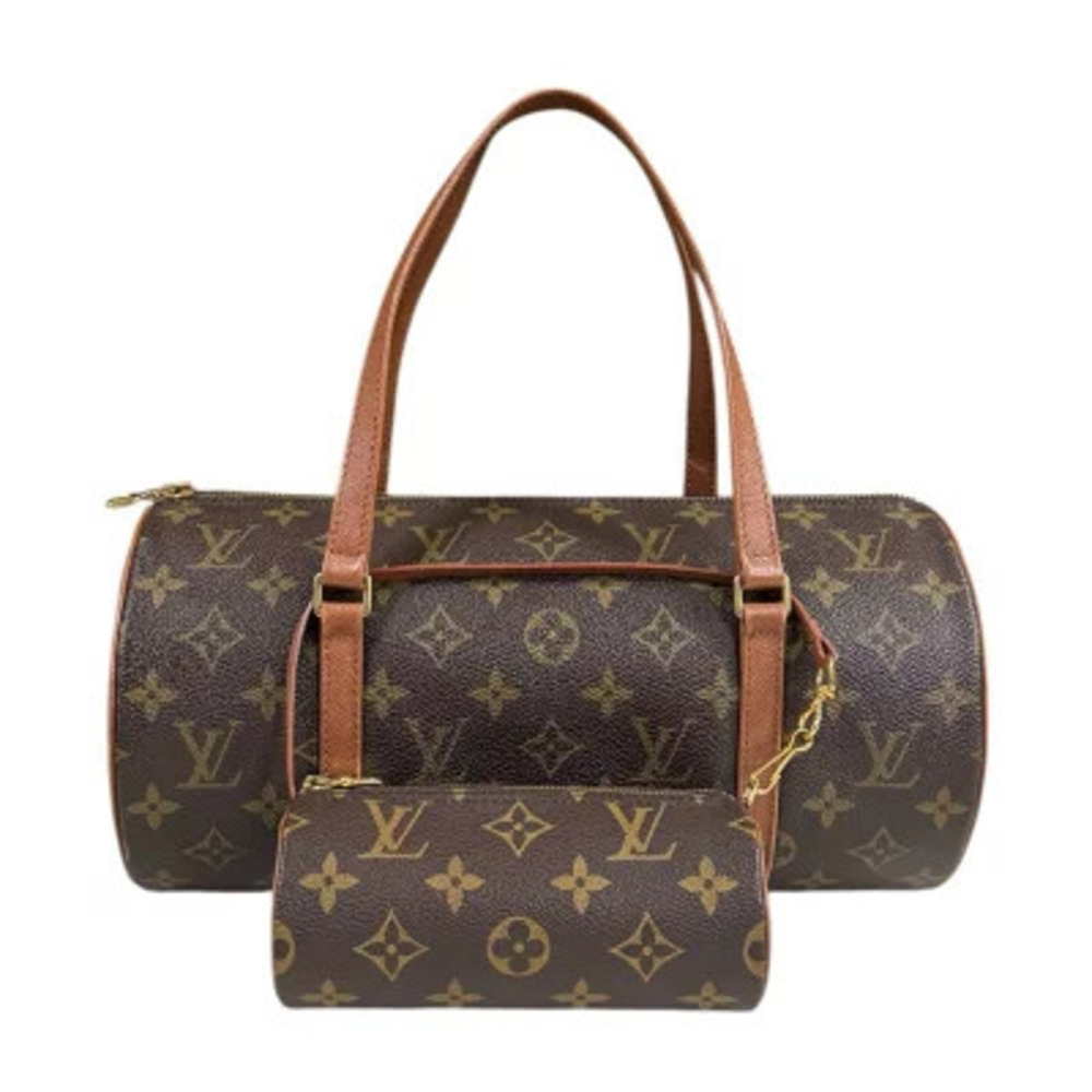 Louis Vuitton Papillon Monogram Handbag Canvas Brown